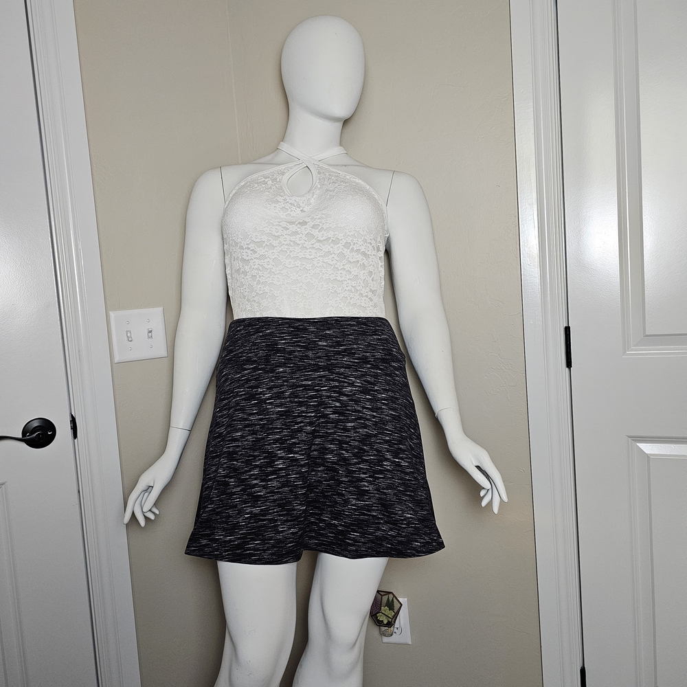 Maurices Black Gray Heathered Skort - Size XL